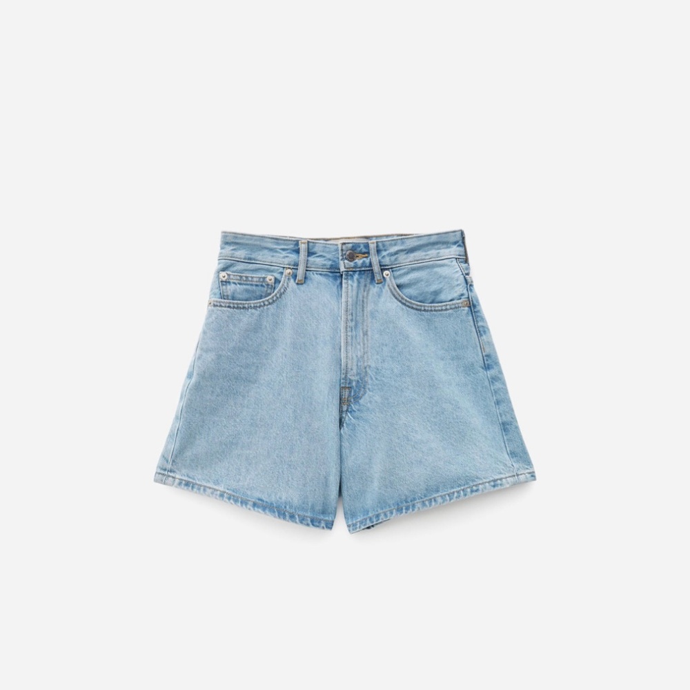 Everlane The A-Line Denim Short - Powder Blue 24